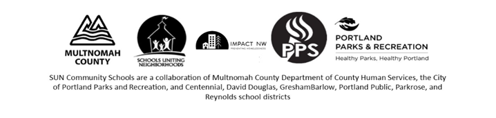 SUN Community Schools partners: Multnomah County, Schools Uniting Neighborhoods, Impact NW, Portland Public Schools, and Portland Parks & Recreation